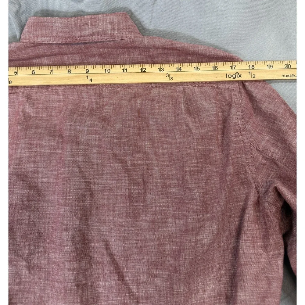 J Crew Workshirt Shirt Mens Small Red Long‎ Sleeve Button Front Casual Classic